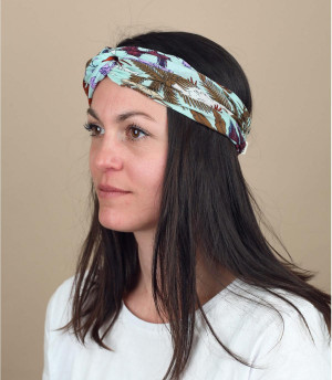 cotton flower headband Easy Headband light blue